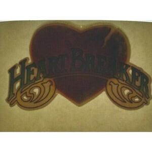 Heartbreaker Heart Screamin Gleamin Glitter Iron-On Transfer Decal Donruss 1970s